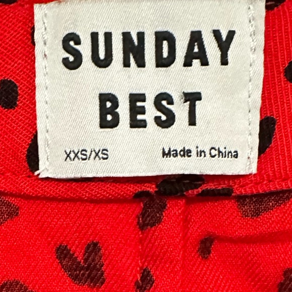 Sunday Best Red Animal Print Tunic Oversized Fit - Picture 3 of 10